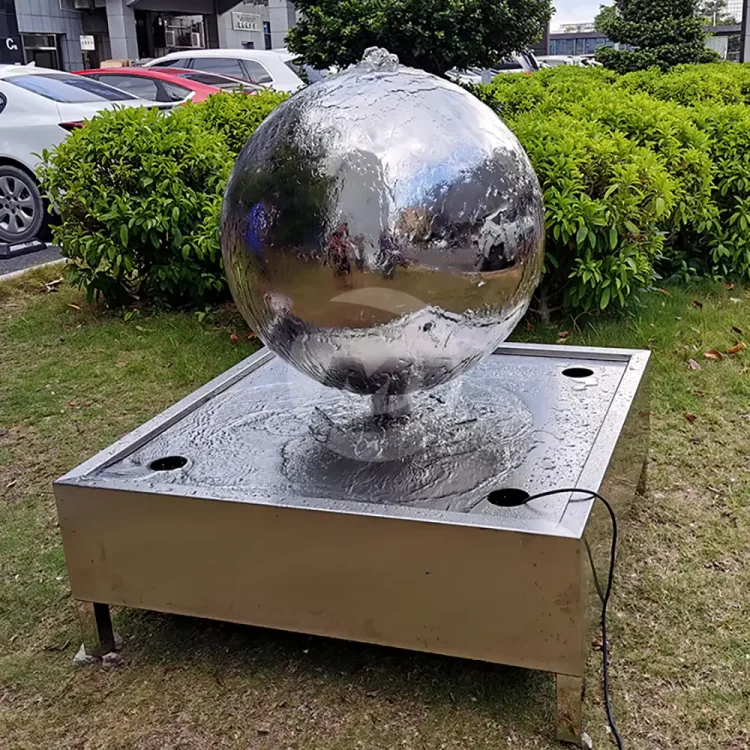 Stainless steel Water Feature sphere