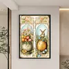 uk.everydayedeals (Limited Stock)Cross Stitch - 11ct Stamped - Retro Poster-Easter Egg Flower Rabbit (40*60cm)