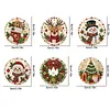 6pcs/set DIY Diamond Special Shape Pearl Art Hanging Wooden Christmas Tree Ornament Kit