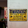 Bee warning - Vintage Metal Signs - 20*30cm/30*40cm - Warning