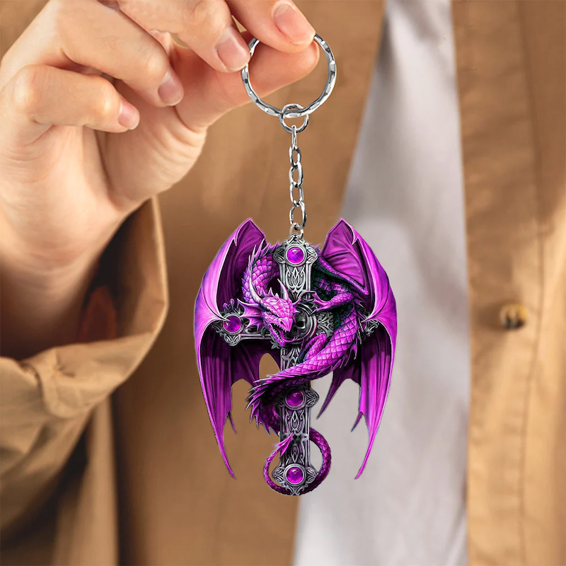 VigorDaily Gift For Dragon Lover Acrylic Keychain DK011