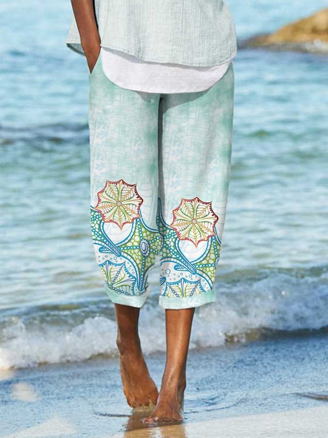 Women'S Starfish Print Trousers