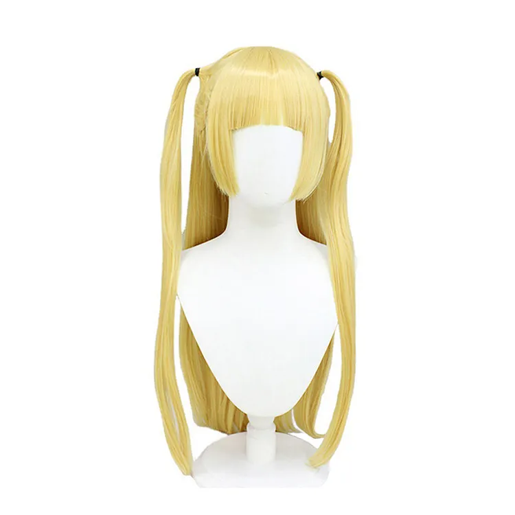 MisaMisa Yellow Wigs Cosplay Accessories Halloween Carnival Props
