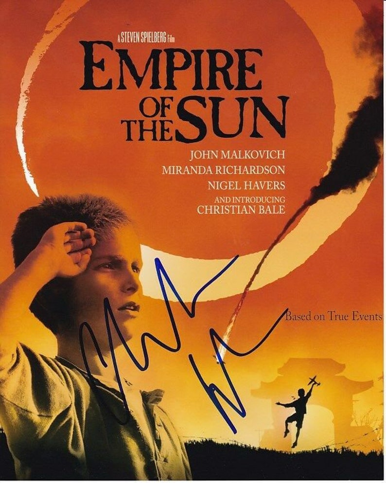 Christian bale signed autographed empire of the sun jim 8x10 Photo Poster painting