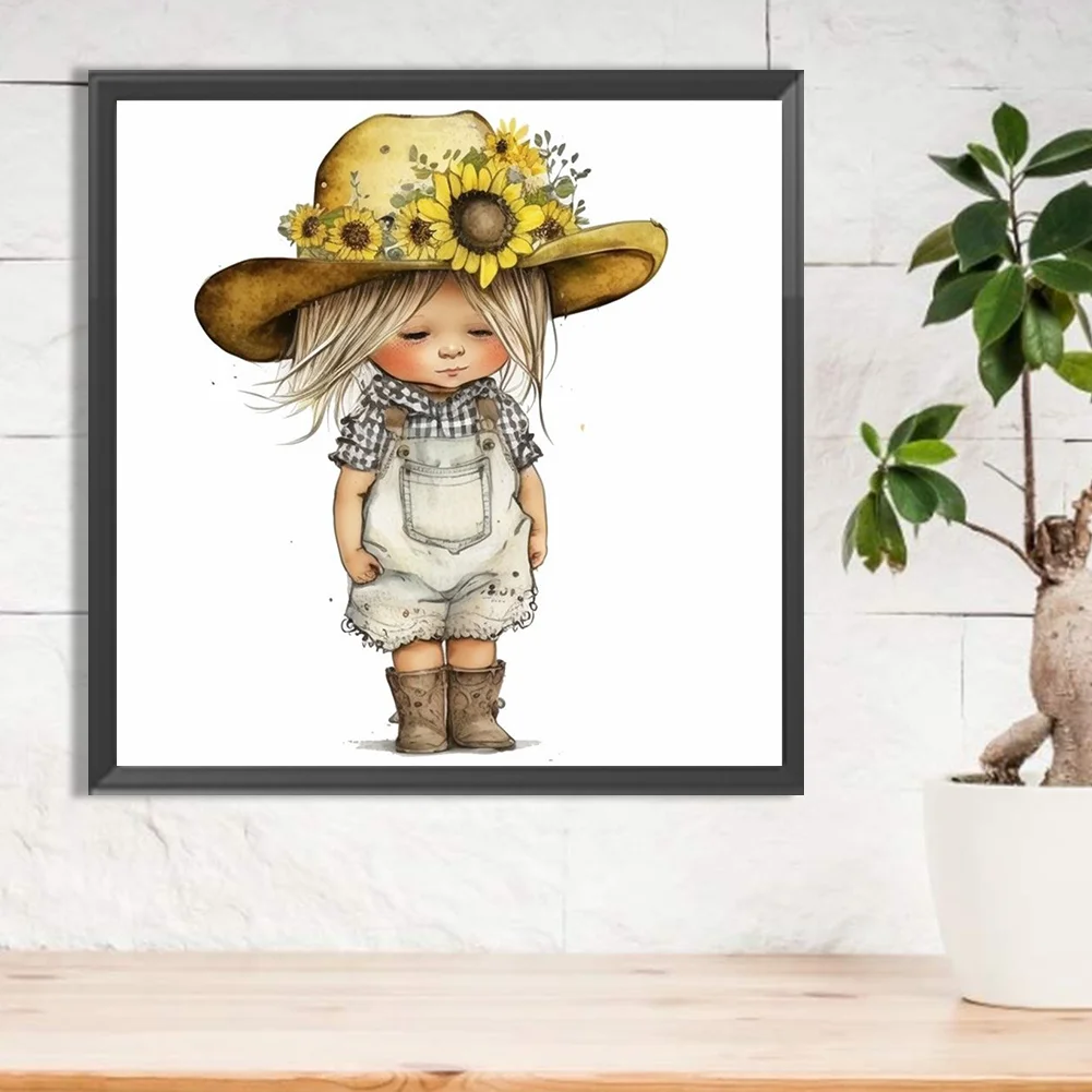 Diamond Painting - Full Round Drill - Farm Cowboy Kids(Canvas|30*30cm)