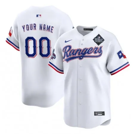 Men's Texas Rangers ACTIVE Player Custom White 2023 World Series Patch And Champions Patch Stitched Baseball  Jersey