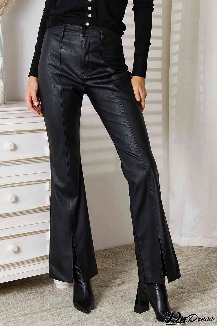 Kancan Slit Flare Leg Pants