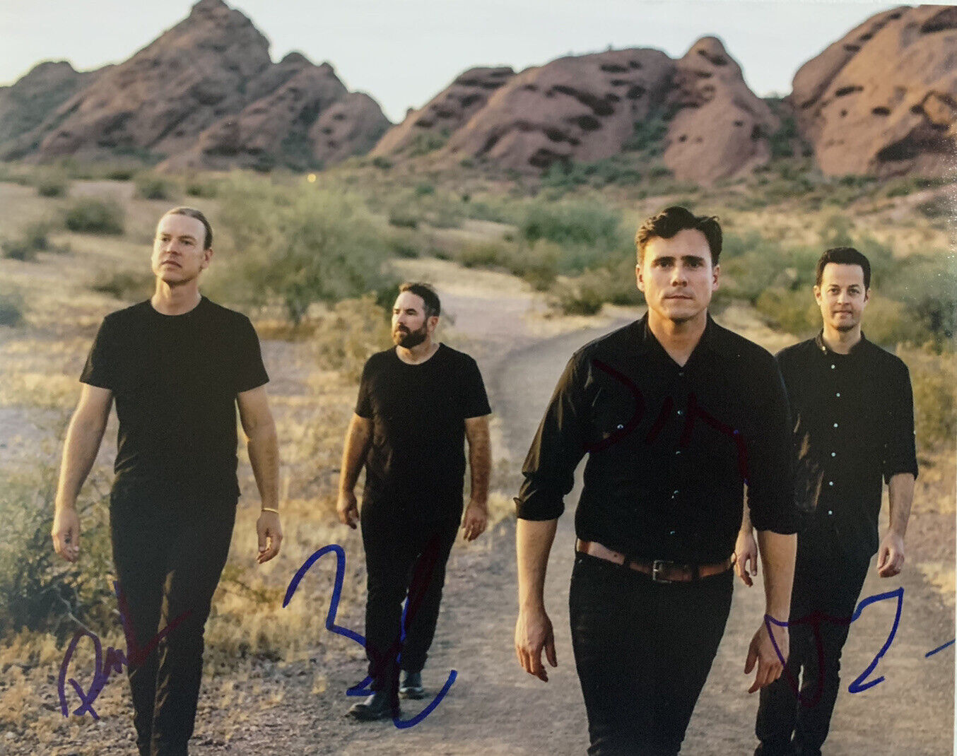 JIMMY EAT WORLD HAND SIGNED 8x10 Photo Poster painting FULL BAND AUTOGRAPH AUTHENTIC COA