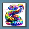 Peinture diamant de perceuse ronde serpent à échelle colorée-30 * 30cm