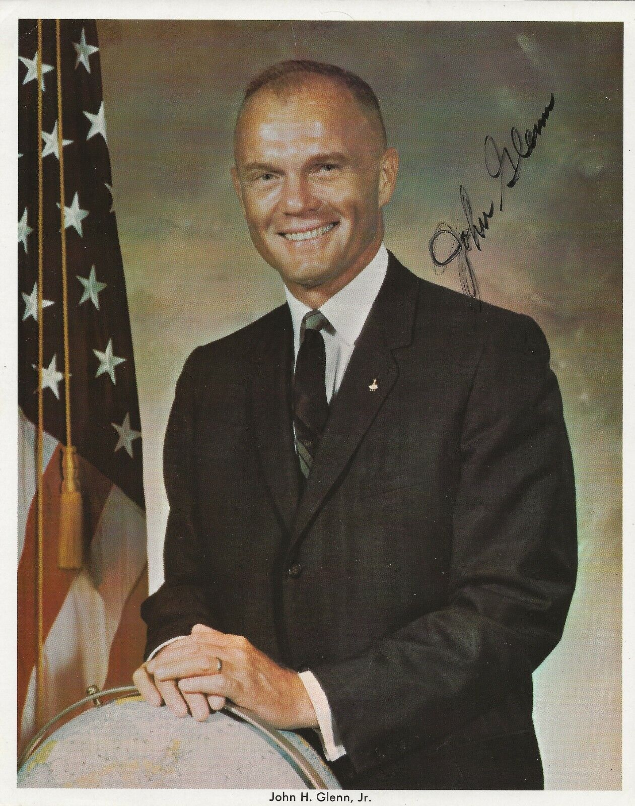 John H. Glenn NASA Mercury Astronaut REAL hand SIGNED 8x10 Photo Poster painting JSA COA