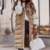 Women's Long Jacket Hooded Down Warm Vest