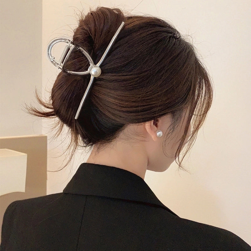 Casual Minimalist Women’s Star Solid Color Alloy Metal Hollow Out Hair Clip Hairpin Hair Claws