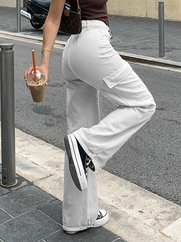 Encouragey Adjustable Straight Fit Cargo Pants( Free Shipping)