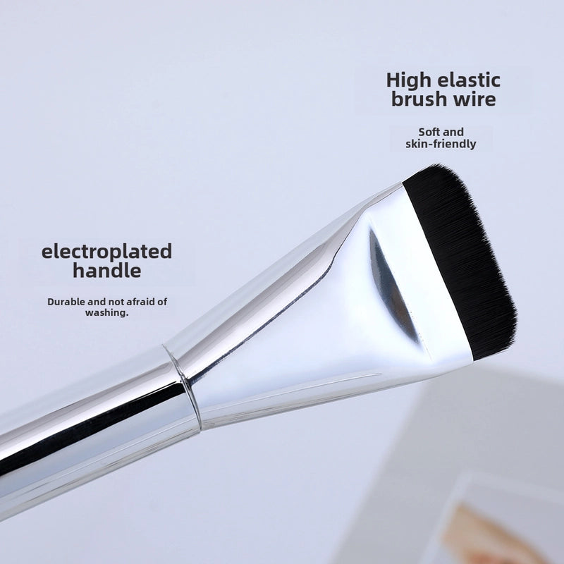 Korean Flat Head Makeup Brush Ultra-thin Flat Head Foundation Brush Mini Portable Single Mask Brush