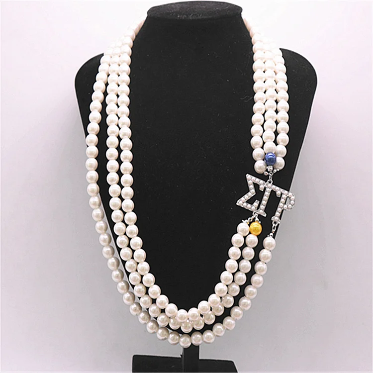 Customize Stylish Club Soror Party Wear Pearl Choker Statement Greek Letter SGRHO Symbol Sigma Gamma Rho Sorority Necklaces