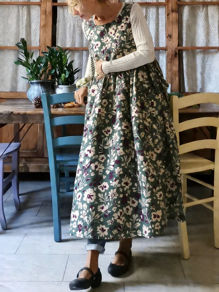 Floral Print Apron