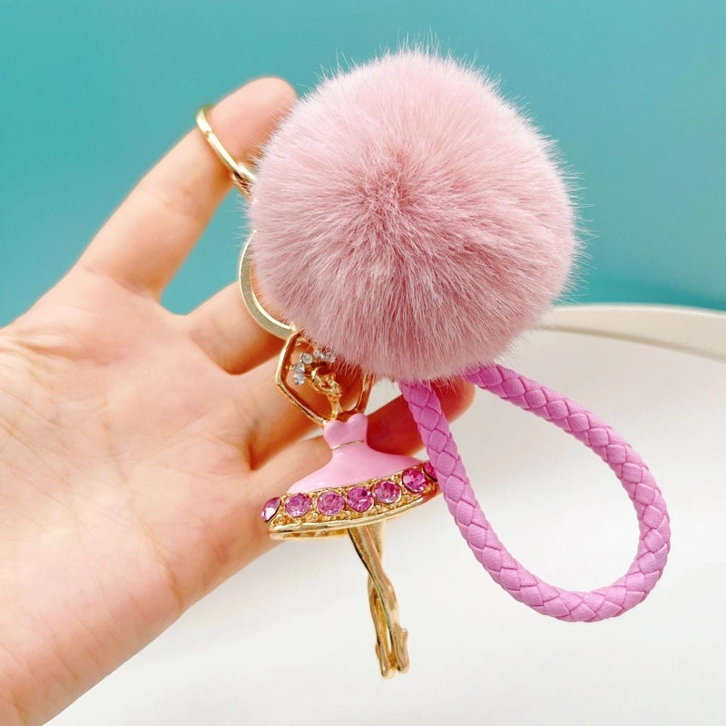 Korean Style Human Imitation Pearl Metal Unisex Keychain