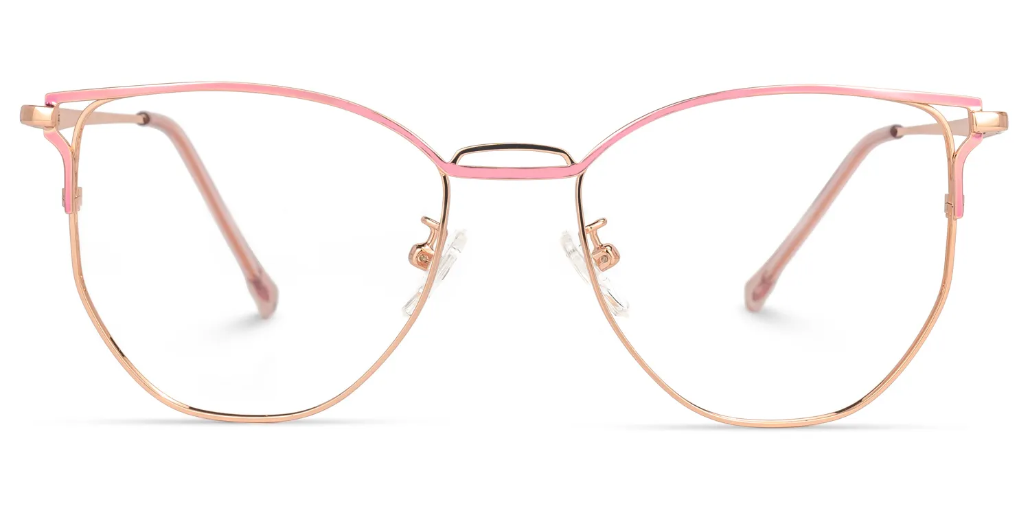 Quincy Rosa-Gold Geometrisch Brille Rosa-Gold