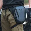 Motorcycle Leg Side Bag with Mesh Bag Waterproof Travle Waist Bag (Black)