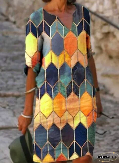 Casual Vintage All-match Plus Size Beach Dresses