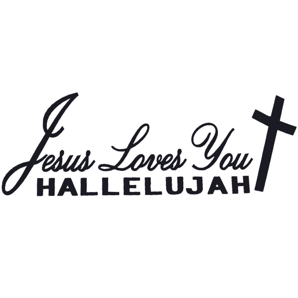 

Car Styling Jesus Loves You Hallelujah Christian Reflective Car Sticker, 501 Original