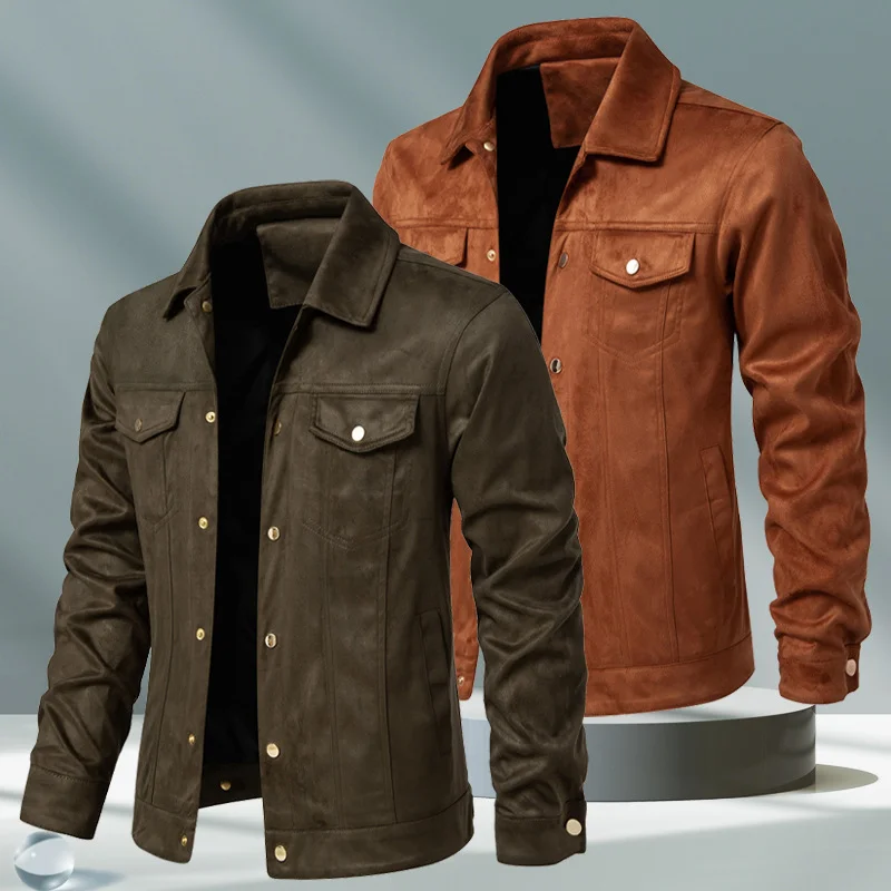New Men's Lapel Casual Outerwear Quality Jacket