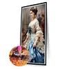 (45*75cm)Girl - Round AB Drill Diamond Painting