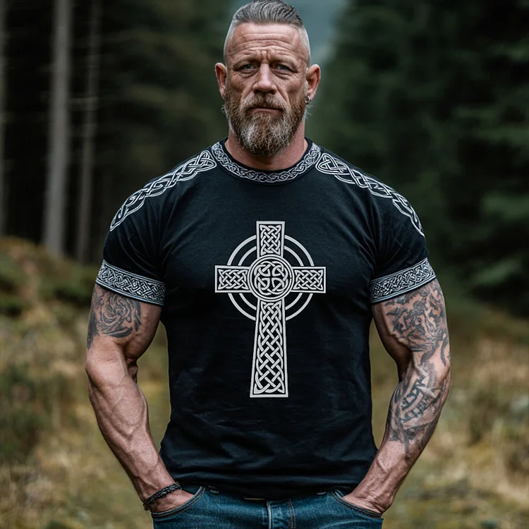 Men's Viking Celtic Knot Print Comfy T-shirt