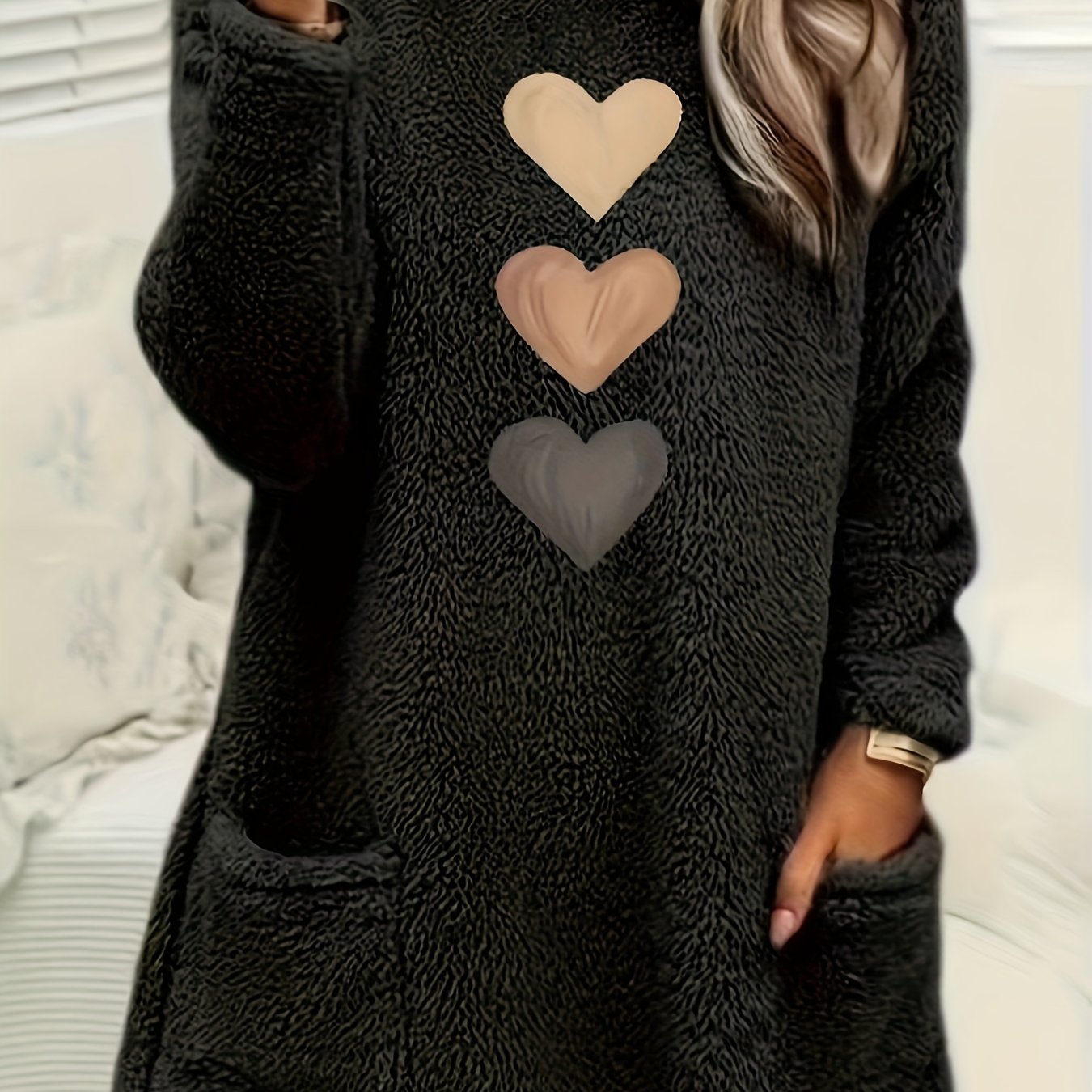 Cozy Sweatshirt Cozy Fleece-Lined Women's Long Sleeve Sweatshirt 