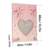 DIY Pearl Painting Love for Home Wall Decor with Frame(40*30cm)