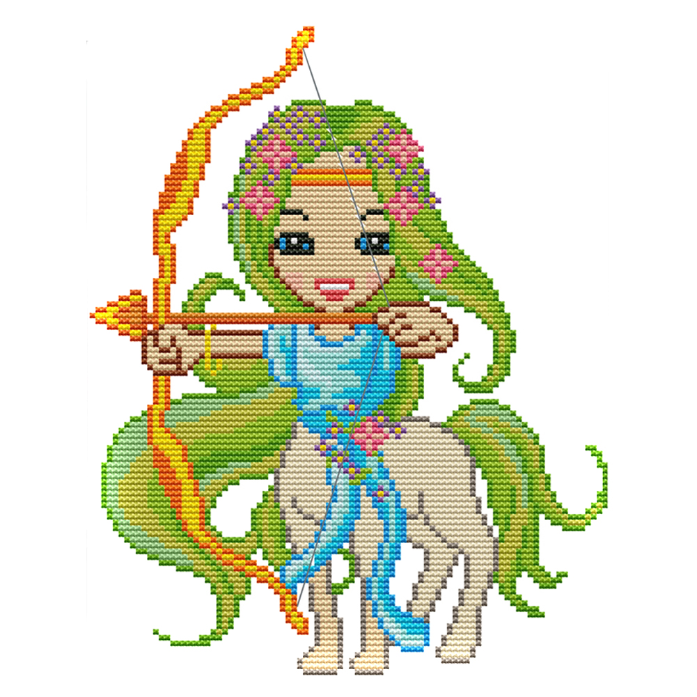 

Sagittarius - 14CT Stamped Cross Stitch - 21*28CM, 501 Original