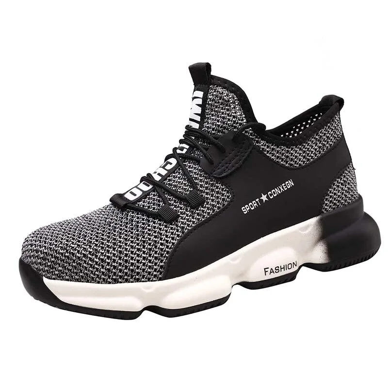 Free Shipping Work Safety Shoes Men Short Boots With Steel Toecap Anti Smashing Lightweight Sneaker Breathable All Season Shoes