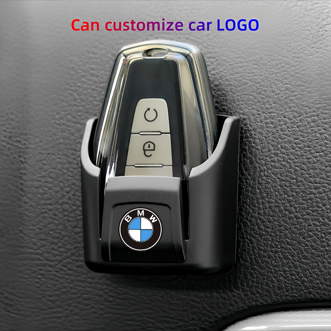 Car dashboard key and card storage holder