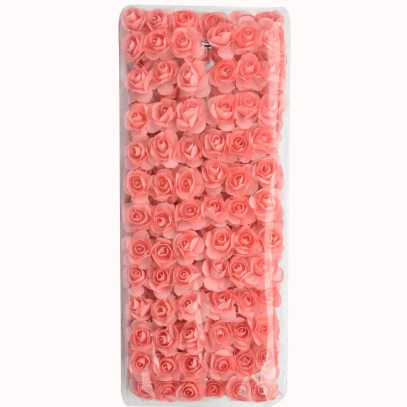 12/72/144pcs Fake Mini Artificial Paper Rose Flower Bouquet For  Wedding Decoration Handicraft DIY Scrapbooking Wreath Craft