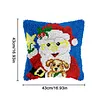 Santa Claus Dog-DIY Latch Hook Rug Pillowcase Kits 43*43cm