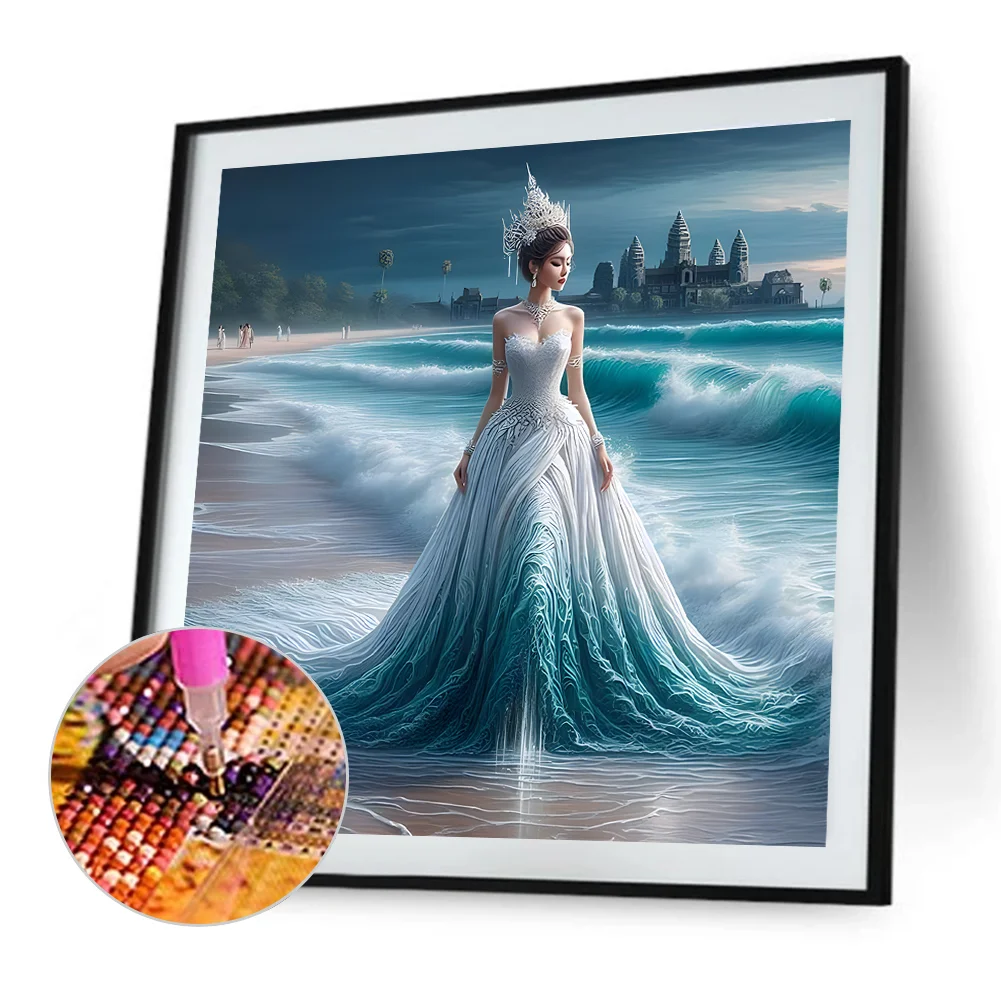 Diamond Painting - Full Round Drill - Gorgeous Skirt Beauty(Canvas|40*40cm)