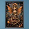 (40*60cm)Halloween Girl - Full Round Drill Diamond Painting