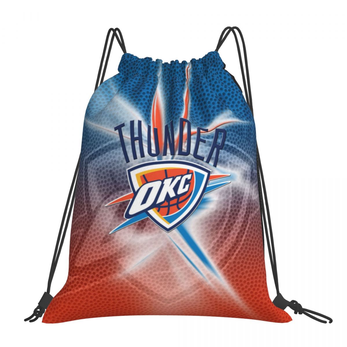Oklahoma City Thunder Fashion Foldable Sports Gym Drawstring Bag