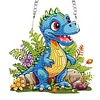 2Pcs Diamond Painting Dinosaur Diamond Art Pendant Wall Decor