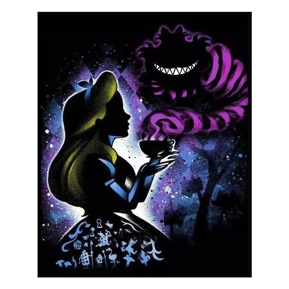 11CT Full Stamped Cross Stitch - Silhouette Series(Canvas|40*50cm)