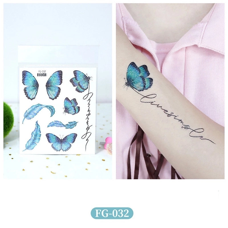 Lady Butterfly Pet Tattoos & Body Art 1 Piece