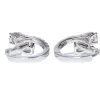 18K White Gold Pear Cut & Round Lab Diamond Huggie Earrings