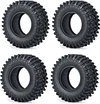 AMK 4Pcs 1.0" Rubber All Terrain Tires 25x50x20mm for 1/24 RC Crawler Cars Axial SCX24 90081 1/18 TRX4M (4PCS)