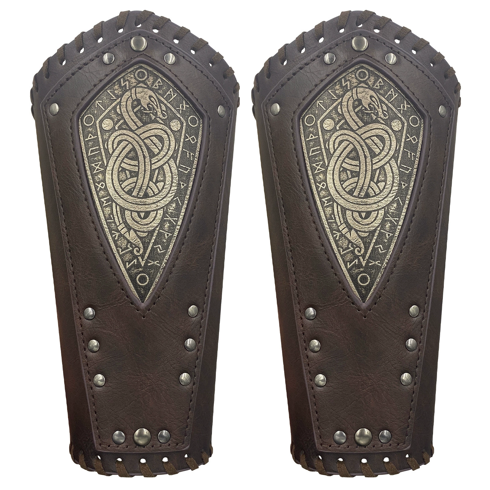 Viking Style Celtic Ringed Serpent Wristguard