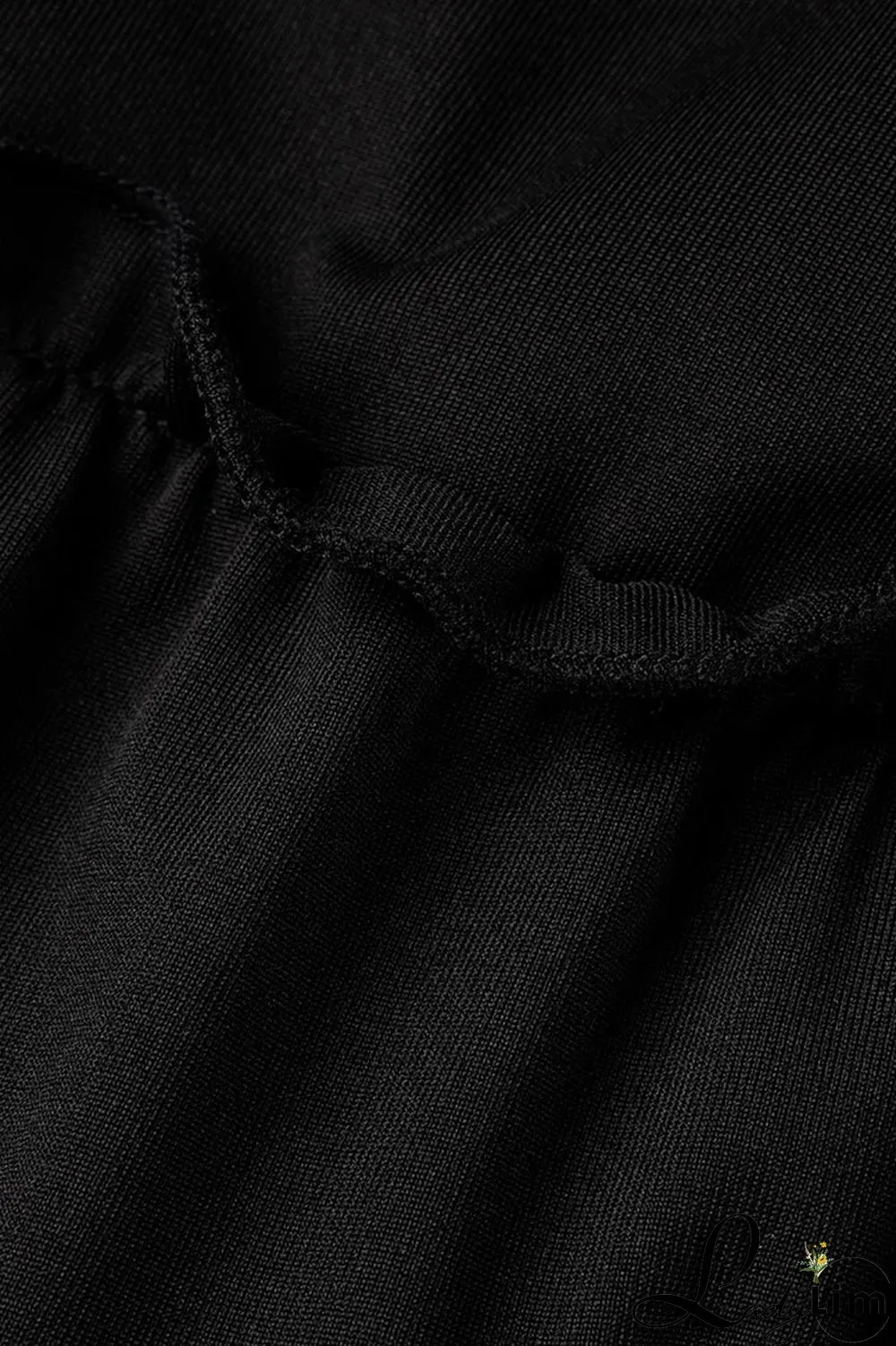 Black Fashion Sexy Solid Lace Backless Fold V Neck Sling Dress Plus Size Dresses
