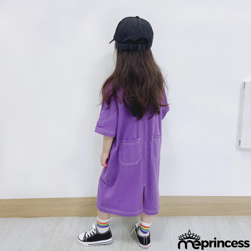 Parent-child Wear Girl Spring Summer Casual Loose Knitting Dress