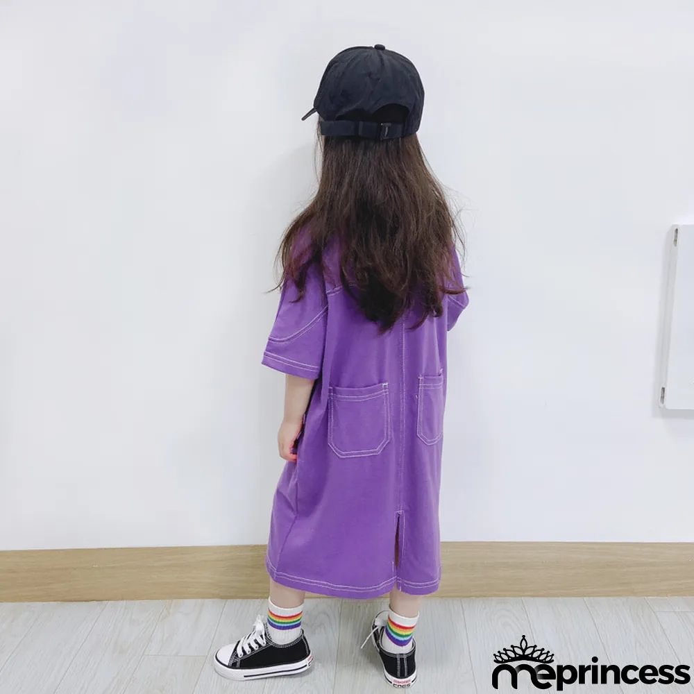 Parent-child Wear Girl Spring Summer Casual Loose Knitting Dress