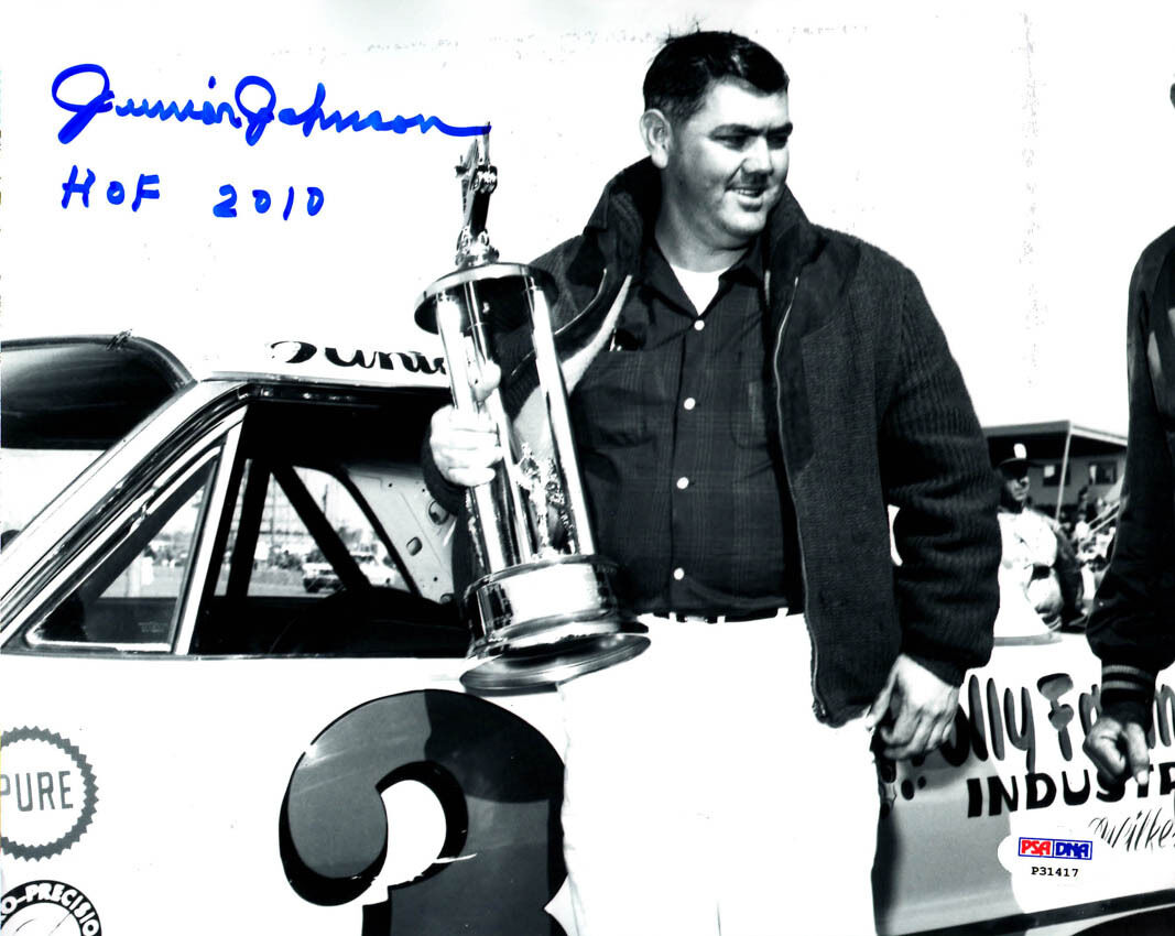 Junior Johnson SIGNED 8x10 Photo Poster painting + HOF 2010 NASCAR LEGEND PSA/DNA AUTOGRAPHED