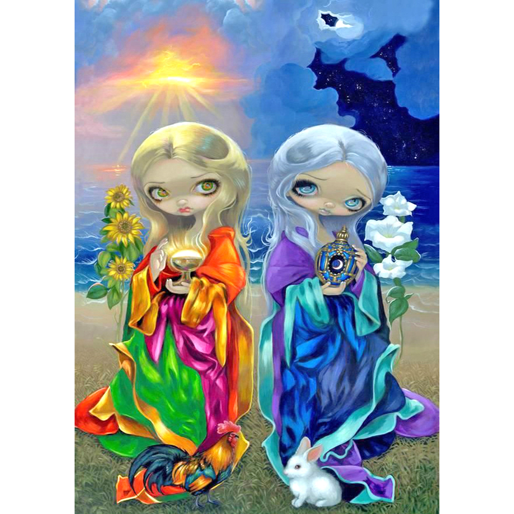 

30*40CM - Big Eyes Doll - Round Drill Diamond Painting, 501 Original
