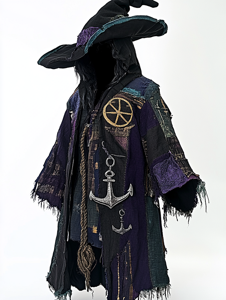 Pirate ship anchor long wizard cape 24ba